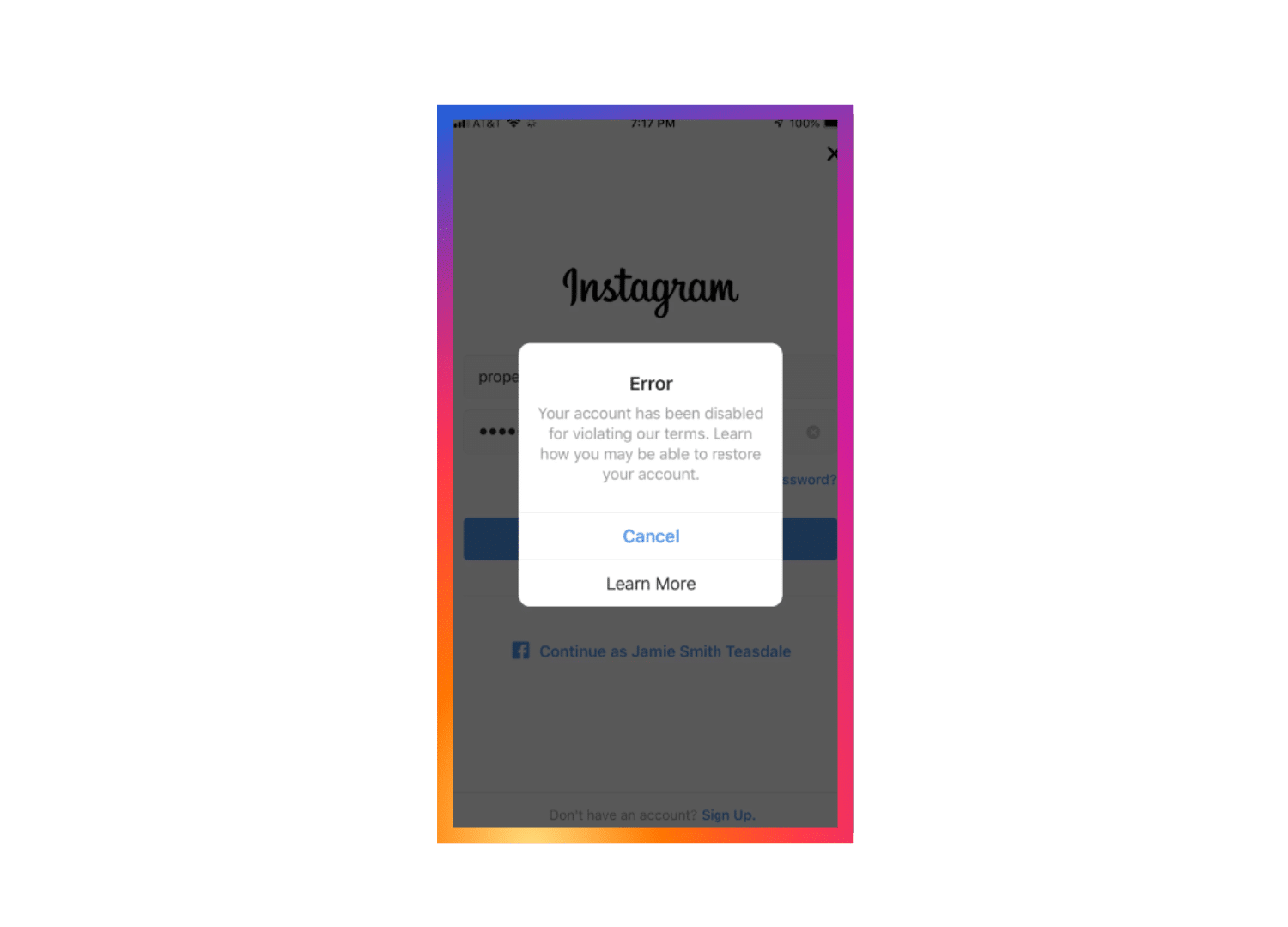 Why Instagram deactivated my account unexpectedly