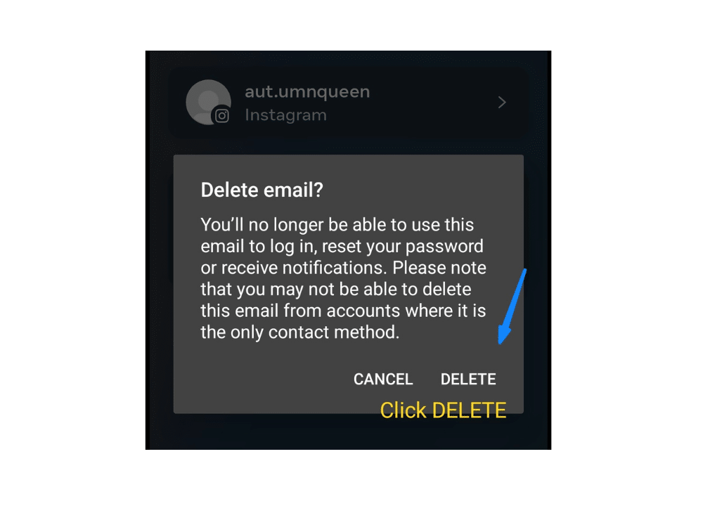 Tutorial for changing your email on the Instagram app