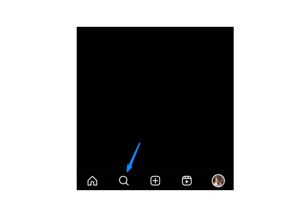 Customizing your Instagram feed by tapping the search icon at the bottom of the app to favorite content