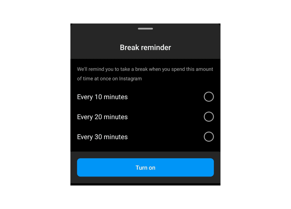 Guide on avoiding Instagram distractions: Setting up break reminders to manage screen time