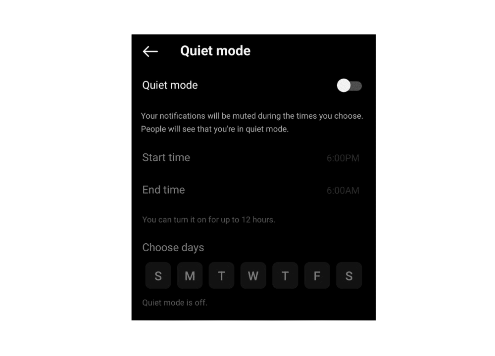 Guide to avoiding Instagram distractions by turning on quiet mode