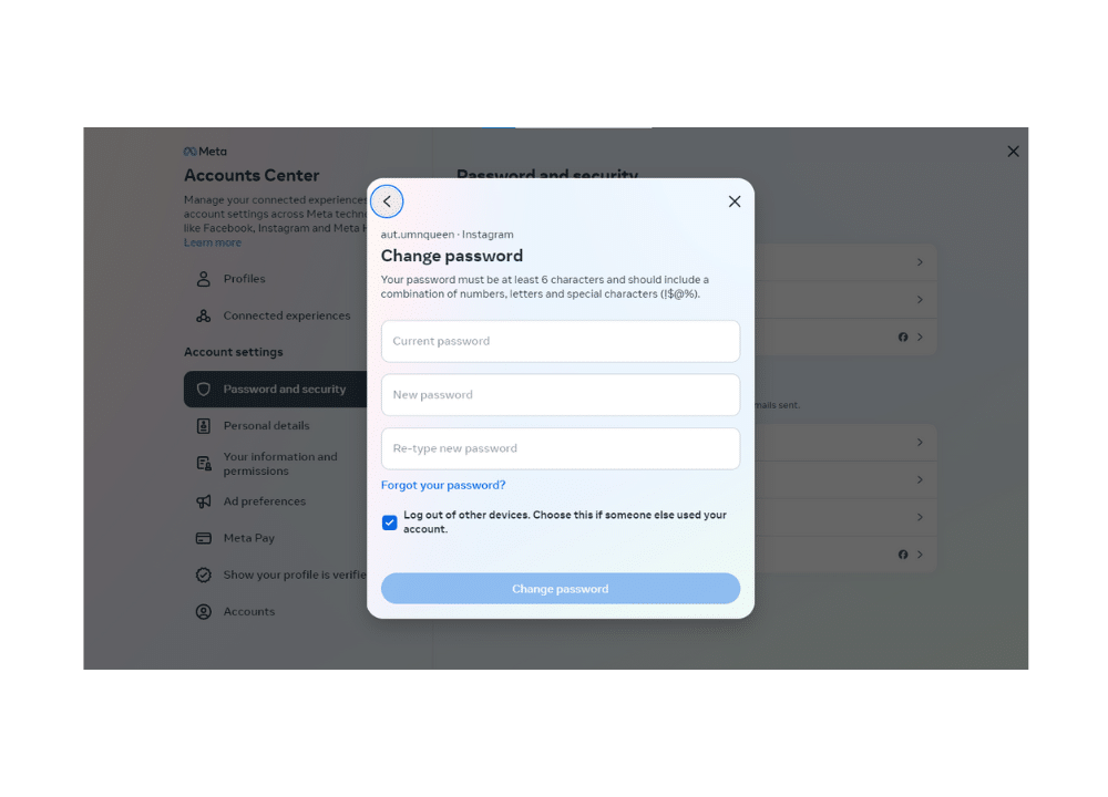 Step-by-step process for logging out of Instagram on all devices