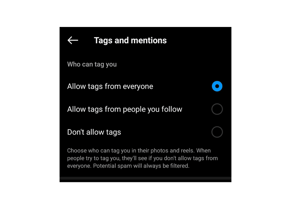 How to delete an Instagram tag if someone tagged you without approval.