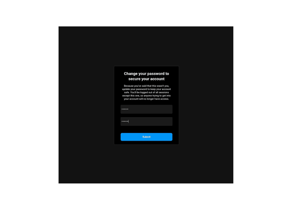 Solution for dealing with unauthorized email change on Instagram