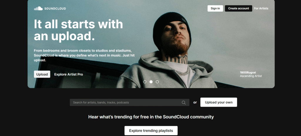 SoundCloud royalty-free music for Instagram posts and stories
