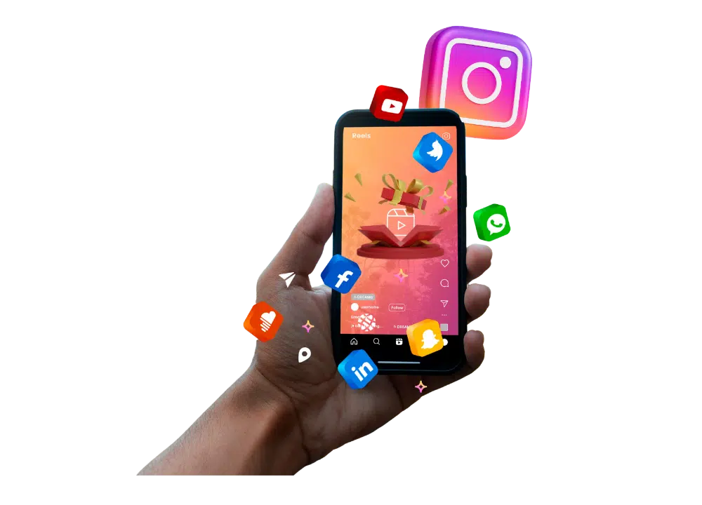 A dynamic Instagram giveaway post emphasizing the importance of promoting across multiple platforms to maximize reach and engagement
