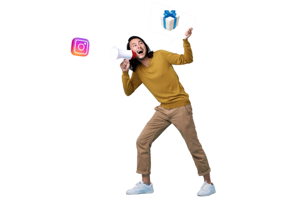 An engaging Instagram giveaway post emphasizing the importance of gentle, repeated reminders to boost participation and engagement