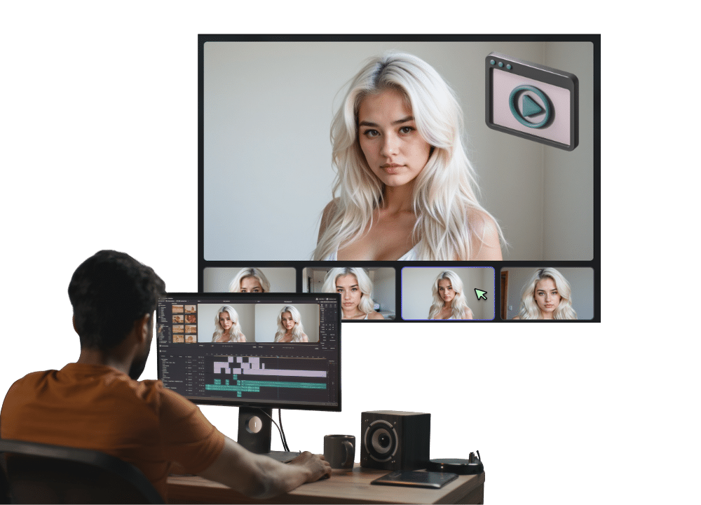 Consistent character images and videos for AI influencer model creation