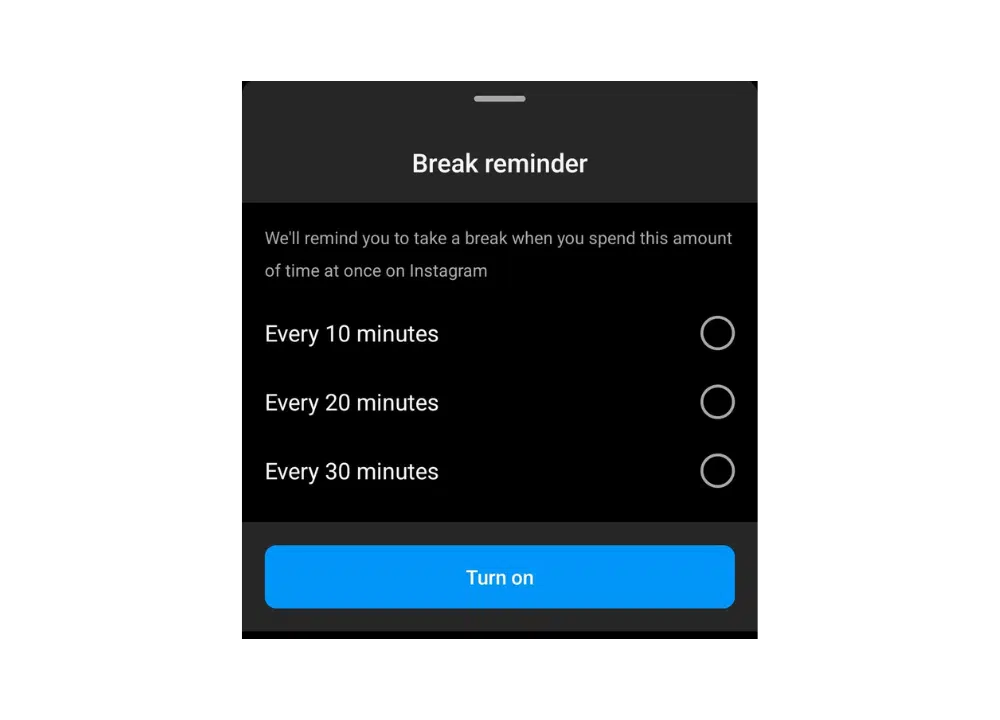 Guide on avoiding Instagram distractions: Setting up break reminders to manage screen time