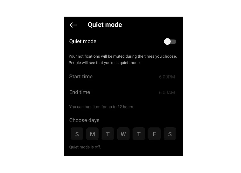 Guide to avoiding Instagram distractions by turning on quiet mode
