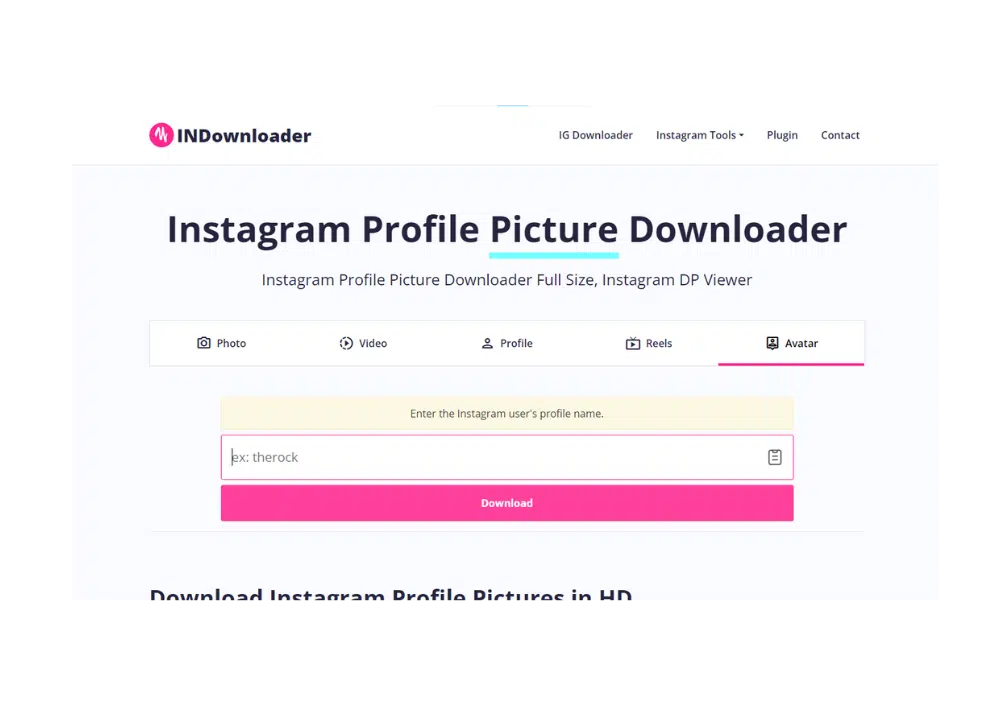 Download Instagram profile pictures easily with INDownloader tool