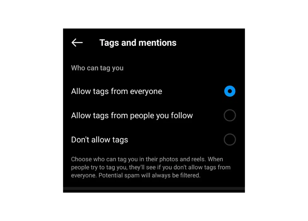 How to delete an Instagram tag if someone tagged you without approval.